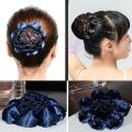 hairnet for women long hair hairnet with ribbon hair net for women hairnet for women long hair for work Sweet Elastic Tie For Women Nurse Hotel Dance Hair Cover Ponytail Holder Korean Bun Snood Hairgrips Cover Net Hair Net. 