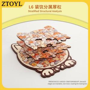 ZTOYL 1 Bộ Trò Chơi Ghép Hình Giảm Căng Thẳng Chủ Đề Động Vật: Chó Mèo Gấu Phong Cách Hoạt Hình Đồ Chơi Ghép Hình Bằng Gỗ Trang Trí Nhà Cửa Đồ Chơi Giáo Dục Vui Nhộn Quà Tặng