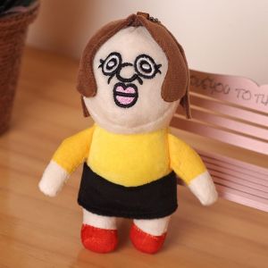 NEEUJ การ์ตูนอะนิเมะ จี้ตุ๊กตาจูบน่าเกลียด นุ่มนุ่มๆ แม่เหล็กแบบแม่เหล็ก พวงกุญแจตุ๊กตาผ้าพลัฌ ตลกๆ ของเล่นยัดไส้ พวงกุญแจรถกุญแจ การตกแต่งกระเป๋า