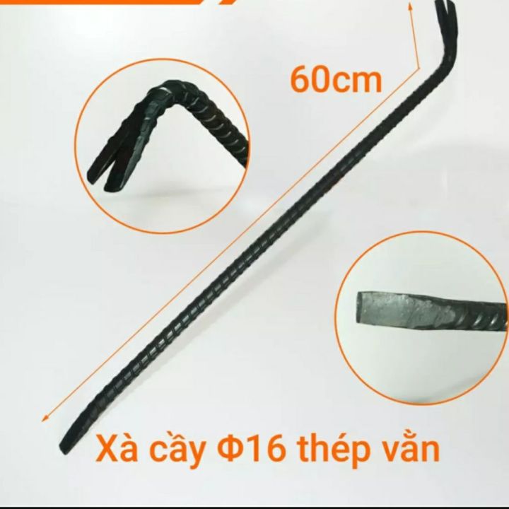 Xà peng ( xà cầy, cây nhổ đinh) dài 60cm, thép phi 16, Rèn Thủ công