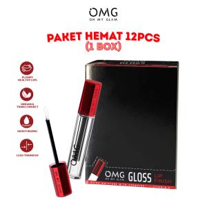 [PAKET 12PCS] OMG OH MY GLAM Gloss Lip Finish 2.7g - Lip Gloss