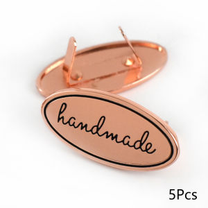 Jhj0 5pcs DIY Craft Handbag Hardware Metal Decorative Handmade Tags Garment Labels Clothing Bags