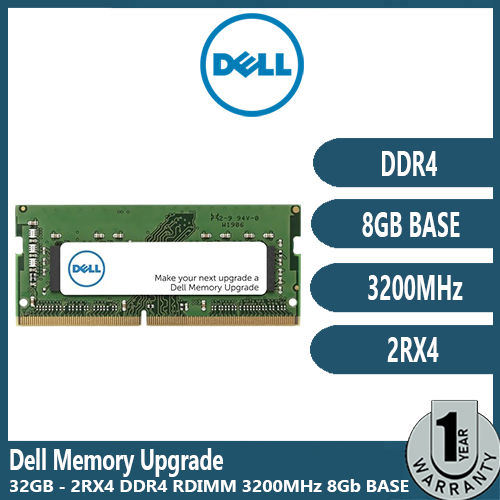 Laptop Ram 8gb Dual Rank Ddr4 Dell Memory Upgrade Memory Module
