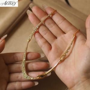 AETEEY Minimalist Simple Clavicle Chain Basic Versatile Stackable Women Daily Necklace