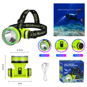 [Local Stock] New LED Waterproof Diving Headlights With Long Endurance And Ultra Bright Headlights For Remote Deep Diving And Fishing. Rechargeable Diving Searchlights Are Suitable For Outdoor Work Camping Fishing And Hiking In Babalux