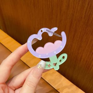 ROLL Acrylic Carabiner Keychain Multifunctional Cartoon Shape Backpack Pendant Keychain Ornament