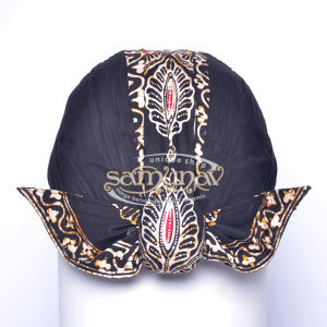 Blangkon Mataram Super Halus Hitam Motif Sabuk inten Kawitran