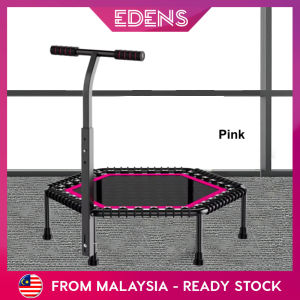 Edens Trampoline Fitness Jumping Cardio Trainer Home Max Capacity Up to 300KG Exercise Gym Fitness Trampoline Kid And Adult With Armrest Exercise