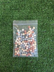 เม็ดดินเผาญี่ปุ่น เม็ดดินเผามวลหนัก เเละป็อปเปอร์สีอิฐ และสีพาสเทลขนาด8ml บรรจุ100 กรัม&500กรัม