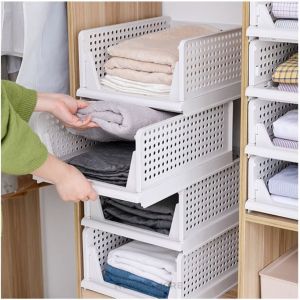 Foldable Modular Retractable Shelf/Storage Rack Drawer Clothes Closet Wardrobe Organiser