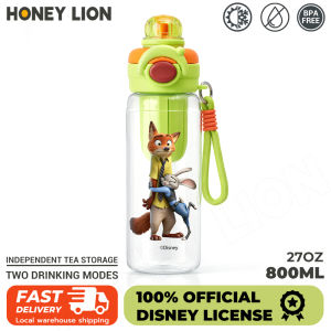 800ml Large Capacity Water Bottle Cartoon Kids Cup for School Travel Gym Daily Use Portable Leakproof Design- HoneyLion