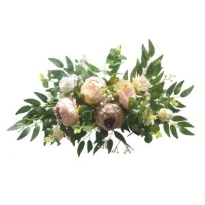 Hoa giả Swag cho đám cưới tiếp nhận phông nền đồ trang trí bàn tiệc đám cưới biển hiệu Chào mừng cắm hoa