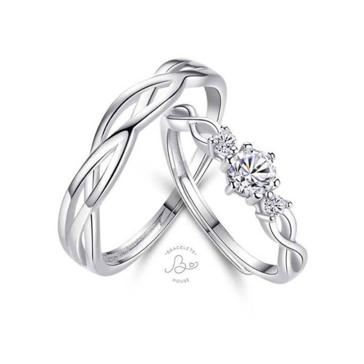 Braceletshouse ♥ แหวนคู่เงินแท้ Marriage [BB2]♡ | Lazada.co.th