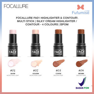 FOCALLURE FA01 Highlighter & Contour Multi Stick | Silky Cream Highlighter / Contour - 4 Colours | BPOM
