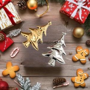 [COD] Modingdue Stainless Steel Simple Classic Christmas Tree Elegant Brooch Pin For Women Clothing Bag Accessory Gift Polished Metal Badge