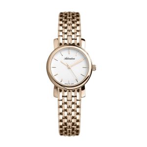 ADRIATICA Swiss Made Watches Rose Gold Case Womens Stainless Steel Band Watch 26mm A3464.9113Q