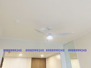 Quạt trần đènquạt trần trang trí 3 cánh trắng hiện đại dành cho phòng kháchkhách sạnbiệt thựnhà hàngtiệm cafe