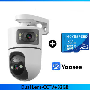 Yoosee CCTV Dual Lens 8MP 2 Kamera PTZ Penglihatan Malam Panggilan Dua Arah Deteksi Gerak AI Penglihatan Malam