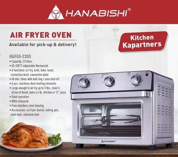 Hanabishi Air Fryer Oven 23L HAFEO23SS Lazada PH