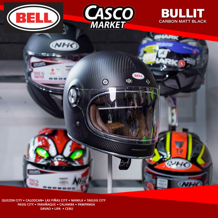 classic helmet lazada BELL BULLITT CARBON CLASSIC MODERN FULL FACE SINGLE VISOR MOTORCYCLE HELMET  Matte Black Motorcycle Helmet Available In Multiple Sizes - Lazada