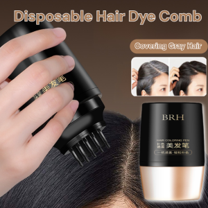 Disposable Hair Dye Comb With Tooth Plant-Based Black Hair Pen Covers Gray Hair Root Touch-Up
