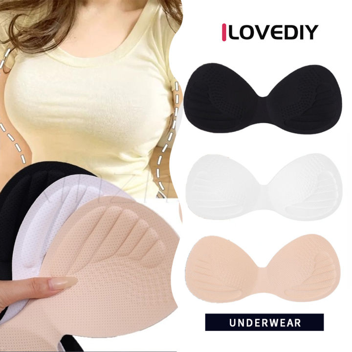 [ILOVEDIY] Women One-piece Latex Chest Pad Push Up Insert Bra Paddings ...