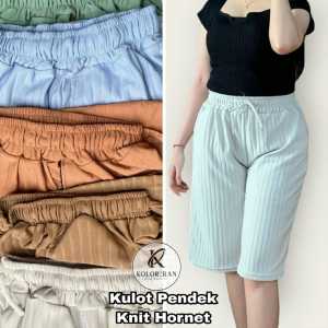 ISI 5 PCS CELANA KULOT PENDEK KNIT HORNET 7/8 // CELANA PENDEK WANITA DEWASA