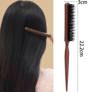 Dorisna Boar Bristle Brush Folding Travel Comb With Mirror Volumizing Hair Comb Grease-Absorbing Tames Oily Hair Instantly