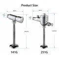 High-Quality Brass Exposed Urinal Flush Valve Construction Delayed Action Self-Closing Hand Push System Water-SavExposed Urinal Flush Valve. 