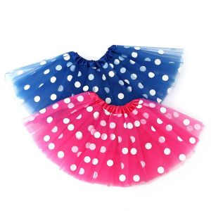 AODDO Colorful Tutu Skirt Netting Tulle Dance Skirt Fashion Wave Point Ballet Skirts Kids Girls