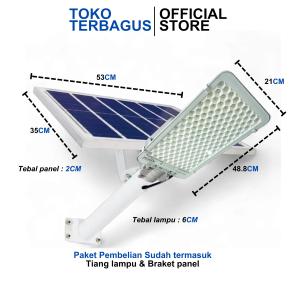 Lampu Solar Cell Panel Surya Tenaga Matahari PJU Jalan LED SNI 500W Watt Street Light Lamp