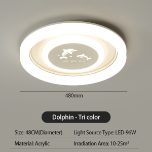 ECOL Tricolor Ceiling lamp living room bedroom lamp led energy-saving lamp corridor lamp