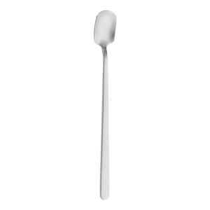 Metal Steel Coffee Dessert Spoon Square Head Teaspoon Long Handle Stirring Spoons Ice Creams Mini Spoons Tableware