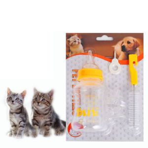 AINACHU Hot Sell 1 Set 60ml Dog Kitten Feeding Bottle Nursing Bottle Pet Supplies with Cleaning Brush Kit