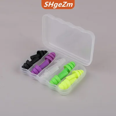 [COD] SHgeZm SPORTS 5 cặp mềm chống ồn Tai cắm không thấm nước bơi Silicone Bơi nút tai cho người lớn trẻ em bơi lội lặn