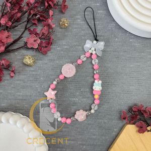 SANRIO Stamp PREMIUM Lanyard Tali Gantungan Gelang Strap HP Phone Charm Handphone Device Kamera Handmade Macaron Candy Lanyard Full Warna Korean Style Estetik Bracelet Beads Hello Kitty Cinnamoroll Purin My Melody Kuromi Pochacco Barbie Stempel Love Star
