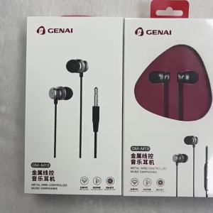 Wired earphones in-ear sound quality good with mic for calls mobile games and music 3.5MM Round Mouth Earplugs Wholesale
