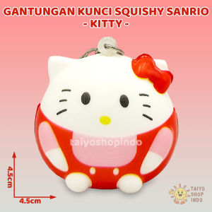 TAIYO Gantungan Kunci Squishy Slow Cinnamoroll Kitty Kuromi Melody Purin Keychain Squishi Aksesoris