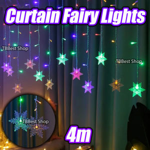 Moon Star Curtain led light strip for Hari Raya decoration light Room decor Lampu raya 3.5m Fairy lights Lampu hiasan