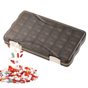 HAPPY ODDS 21/28 Grids Portable Medicine Box Storage Box Moisture-Proof Pill Organizer Dispenser Divider Pills Case Travel