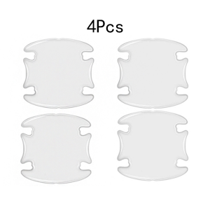 4PCS Universal Anti-Scratch Car Door Bowl Protector Handle Sticker Transparent Film