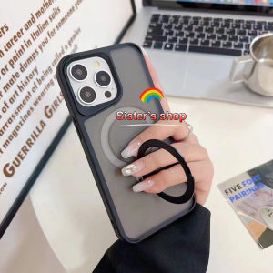 iphone 15 Pro Max/15/15 Plus/14 Pro Max/14 Plus/14/13 Pro Max/13/12/12 Pro/12 Pro Max/11เคสโทรศัพท์มือถือแบบแข็ง กันกระแทก กันรอยเลนส์กล้อง แม่เหล็ก หรูหรา