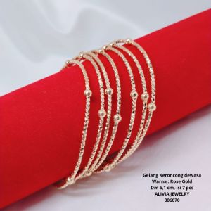 Gelang Kroncong Set Perhiasan Aksesoris Lapis Emas Terlaris Termurah