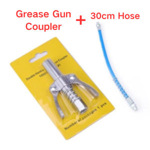 Heavy-Duty Quick Release Grease Gun Coupler Two Press Easy To Push Accessories Oil Injection Nozzle Lock Clamp Type Grease Nozzle
