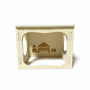 OUTOPEN Detachable Wooden Hamster House Chew-Proof Stackable Mouse Habitat Practical Climbing Structure Hamster Villa Playing
