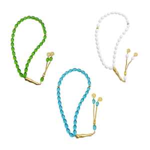 Trendy Golden Color Glass Bracelet Oval Beads Sustainable Option Everyday Accessory Glass Wrist Chain