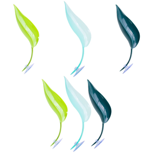 Artificial Leaves Decorative Plant with Suction Cup Colorful Leaf Decors for Fish Tanks Ornaments Plant for Terrarium