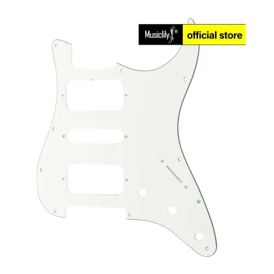 Musiclily Pro 11 Holes Corner HSH Strat Pickguard for American / Mexican Fender Standard Stratocaster Electric Guitar