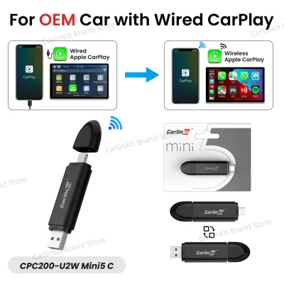 CarlinKit 5.0 Wired to Wireless Android Auto Box Wireless CarPlay Adapter Smart Car Ai Box WiFi Bluetooth Auto Connect Plug&Play