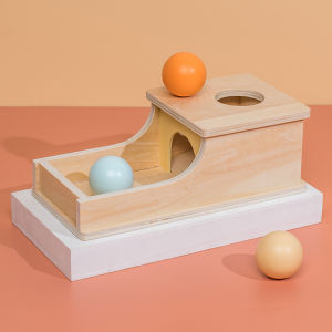 Montessori Toys Macaroon Color Coin BoxBall BoxObject Permanence Box Toys for Infant Toddlers 8-24 Month Baby Learning Material